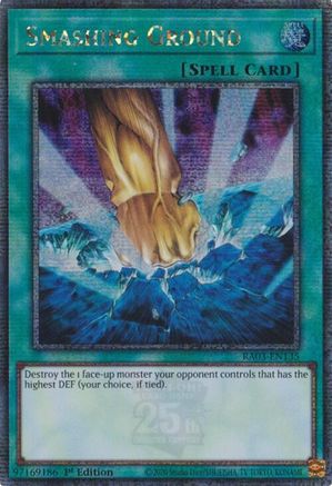 Smashing Ground (Quarter Century Secret Rare) (RA03-EN135) - Quarter Century Bonanza 1st Edition - Premium Yugioh Single from Konami - Just $10.75! Shop now at Game Crave Tournament Store
