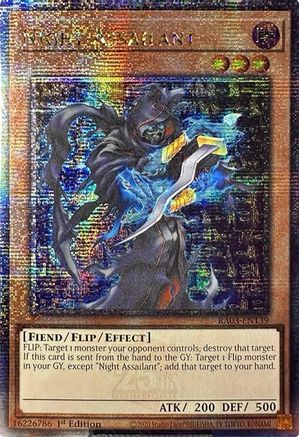 Night Assailant (Quarter Century Secret Rare) (RA03-EN139) - Quarter Century Bonanza 1st Edition - Premium Yugioh Single from Konami - Just $11.05! Shop now at Game Crave Tournament Store