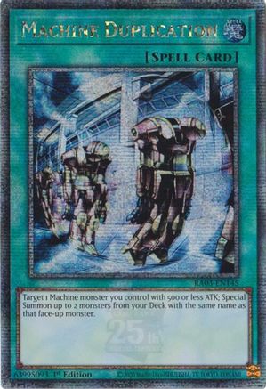 Machine Duplication (Quarter Century Secret Rare) (RA03-EN145) - Quarter Century Bonanza 1st Edition - Premium Yugioh Single from Konami - Just $10.50! Shop now at Game Crave Tournament Store