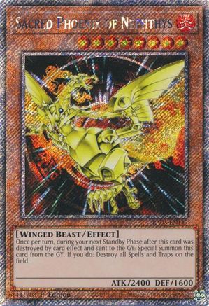 Sacred Phoenix of Nephthys (Platinum Secret Rare) (RA03-EN147) - Quarter Century Bonanza 1st Edition - Premium Yugioh Single from Konami - Just $0.30! Shop now at Game Crave Tournament Store