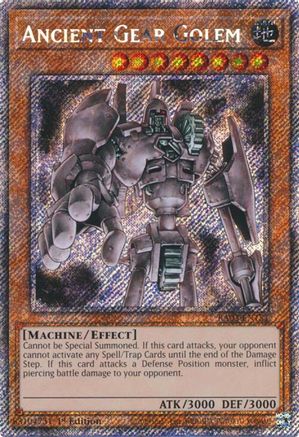 Ancient Gear Golem (Platinum Secret Rare) (RA03-EN151) - Quarter Century Bonanza 1st Edition - Premium Yugioh Single from Konami - Just $0.78! Shop now at Game Crave Tournament Store