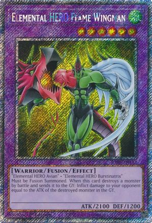 Elemental HERO Flame Wingman (Platinum Secret Rare) (RA03-EN152) - Quarter Century Bonanza 1st Edition - Premium Yugioh Single from Konami - Just $0.96! Shop now at Game Crave Tournament Store