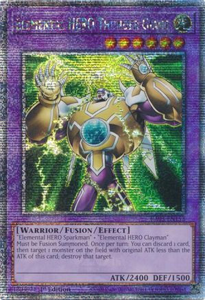 Elemental HERO Thunder Giant (Quarter Century Secret Rare) (RA03-EN153) - Quarter Century Bonanza 1st Edition - Premium Yugioh Single from Konami - Just $6.97! Shop now at Game Crave Tournament Store
