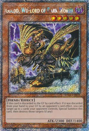Goldd, Wu-Lord of Dark World (Platinum Secret Rare) (RA03-EN159) - Quarter Century Bonanza 1st Edition - Premium Yugioh Single from Konami - Just $0.27! Shop now at Game Crave Tournament Store