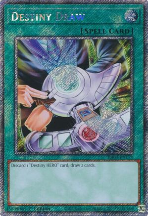 Destiny Draw (Platinum Secret Rare) (RA03-EN173) - Quarter Century Bonanza 1st Edition - Premium Yugioh Single from Konami - Just $0.34! Shop now at Game Crave Tournament Store