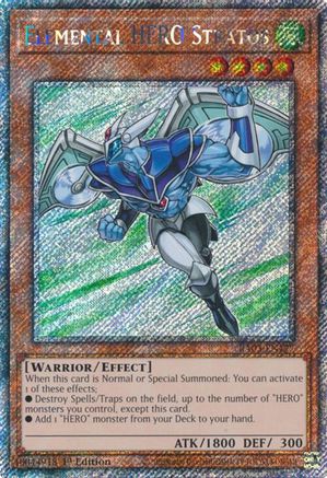 Elemental HERO Stratos (Platinum Secret Rare) (RA03-EN177) - Quarter Century Bonanza 1st Edition - Premium Yugioh Single from Konami - Just $3.63! Shop now at Game Crave Tournament Store