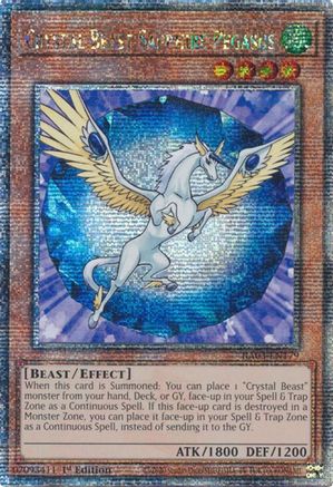 Crystal Beast Sapphire Pegasus (Quarter Century Secret Rare) (RA03-EN179) - Quarter Century Bonanza 1st Edition - Premium Yugioh Single from Konami - Just $13.09! Shop now at Game Crave Tournament Store