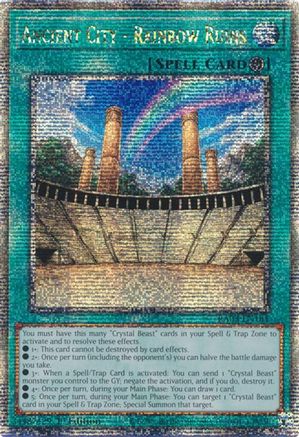 Ancient City - Rainbow Ruins (Quarter Century Secret Rare) (RA03-EN181) - Quarter Century Bonanza 1st Edition - Premium Yugioh Single from Konami - Just $2.46! Shop now at Game Crave Tournament Store