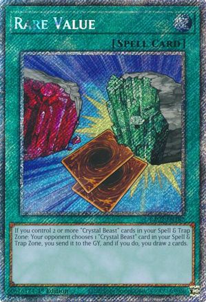 Rare Value (Platinum Secret Rare) (RA03-EN182) - Quarter Century Bonanza 1st Edition - Premium Yugioh Single from Konami - Just $0.25! Shop now at Game Crave Tournament Store