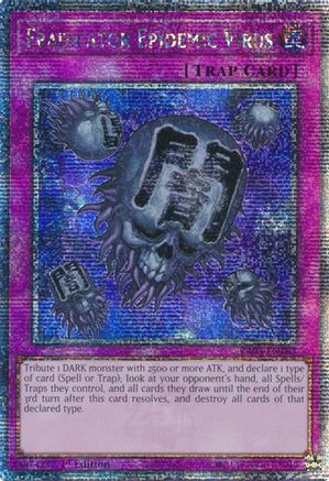 Eradicator Epidemic Virus (Quarter Century Secret Rare) (RA03-EN183) - Quarter Century Bonanza 1st Edition - Premium Yugioh Single from Konami - Just $17.85! Shop now at Game Crave Tournament Store