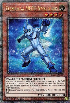 Elemental HERO Neos Alius (Quarter Century Secret Rare) (RA03-EN184) - Quarter Century Bonanza 1st Edition - Premium Yugioh Single from Konami - Just $8.70! Shop now at Game Crave Tournament Store