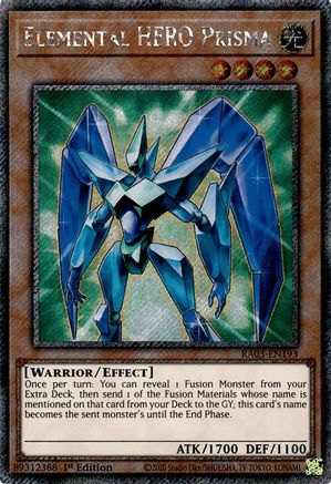 Elemental HERO Prisma (Platinum Secret Rare) (RA03-EN193) - Quarter Century Bonanza 1st Edition - Premium Yugioh Single from Konami - Just $1.30! Shop now at Game Crave Tournament Store