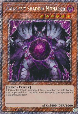 Caius the Shadow Monarch (Platinum Secret Rare) (RA03-EN194) - Quarter Century Bonanza 1st Edition - Premium Yugioh Single from Konami - Just $4.85! Shop now at Game Crave Tournament Store
