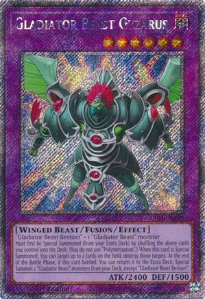 Gladiator Beast Gyzarus (Platinum Secret Rare) (RA03-EN198) - Quarter Century Bonanza 1st Edition - Premium Yugioh Single from Konami - Just $1.14! Shop now at Game Crave Tournament Store