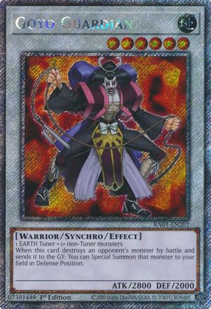 Goyo Guardian (Platinum Secret Rare) (RA03-EN202) - Quarter Century Bonanza 1st Edition - Premium Yugioh Single from Konami - Just $1.07! Shop now at Game Crave Tournament Store