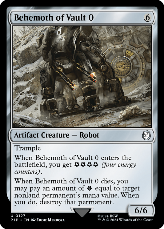 Behemoth of Vault (PIP-127) - Fallout Foil - Premium MTG Single from Wizards of the Coast - Just $5.45! Shop now at Game Crave Tournament Store