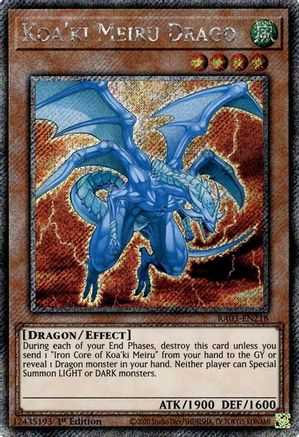 Koa'ki Meiru Drago (Platinum Secret Rare) (RA03-EN218) - Quarter Century Bonanza 1st Edition - Premium Yugioh Single from Konami - Just $1.96! Shop now at Game Crave Tournament Store