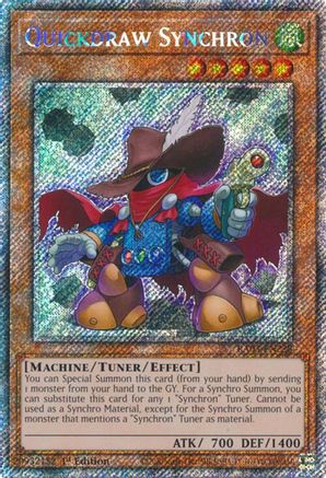 Quickdraw Synchron (Platinum Secret Rare) (RA03-EN228) - Quarter Century Bonanza 1st Edition - Premium Yugioh Single from Konami - Just $0.74! Shop now at Game Crave Tournament Store