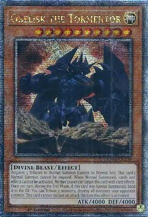 Obelisk the Tormentor (Quarter Century Secret Rare) (RA03-EN230) - Quarter Century Bonanza 1st Edition - Premium Yugioh Single from Konami - Just $28.66! Shop now at Game Crave Tournament Store