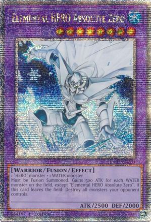 Elemental HERO Absolute Zero (Quarter Century Secret Rare) (RA03-EN231) - Quarter Century Bonanza 1st Edition - Premium Yugioh Single from Konami - Just $32.55! Shop now at Game Crave Tournament Store