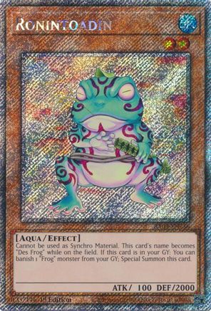 Ronintoadin (Platinum Secret Rare) (RA03-EN236) - Quarter Century Bonanza 1st Edition - Premium Yugioh Single from Konami - Just $0.60! Shop now at Game Crave Tournament Store