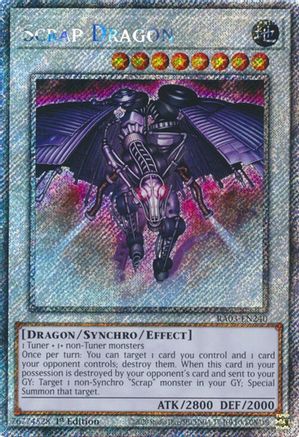 Scrap Dragon (Platinum Secret Rare) (RA03-EN240) - Quarter Century Bonanza 1st Edition - Premium Yugioh Single from Konami - Just $0.50! Shop now at Game Crave Tournament Store