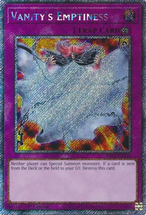 Vanity's Emptiness (Platinum Secret Rare) (RA03-EN246) - Quarter Century Bonanza 1st Edition - Premium Yugioh Single from Konami - Just $1.08! Shop now at Game Crave Tournament Store