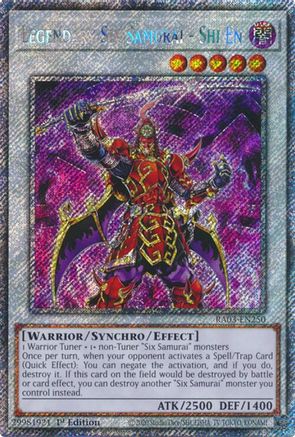 Legendary Six Samurai - Shi En (Platinum Secret Rare) (RA03-EN250) - Quarter Century Bonanza 1st Edition - Premium Yugioh Single from Konami - Just $0.74! Shop now at Game Crave Tournament Store