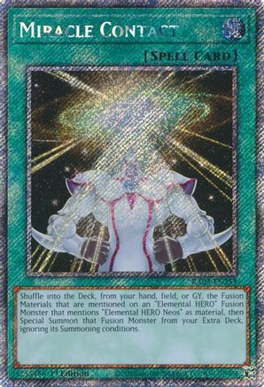 Miracle Contact (Platinum Secret Rare) (RA03-EN253) - Quarter Century Bonanza 1st Edition - Premium Yugioh Single from Konami - Just $0.25! Shop now at Game Crave Tournament Store
