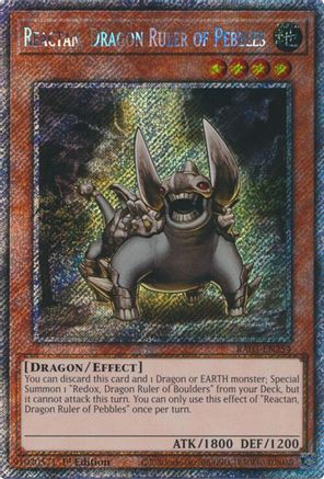 Reactan, Dragon Ruler of Pebbles (Platinum Secret Rare) (RA03-EN254) - Quarter Century Bonanza 1st Edition - Premium Yugioh Single from Konami - Just $4.64! Shop now at Game Crave Tournament Store