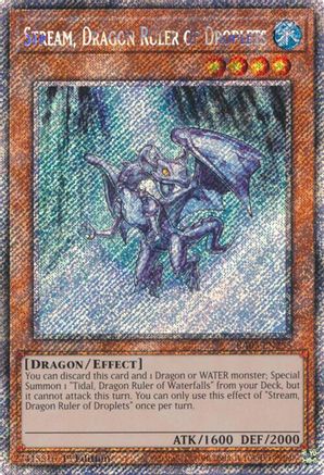 Stream, Dragon Ruler of Droplets (Platinum Secret Rare) (RA03-EN255) - Quarter Century Bonanza 1st Edition - Premium Yugioh Single from Konami - Just $5.76! Shop now at Game Crave Tournament Store