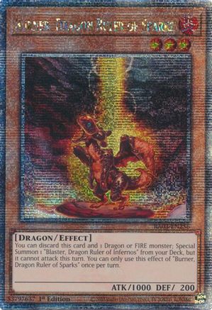 Burner, Dragon Ruler of Sparks (Quarter Century Secret Rare) (RA03-EN256) - Quarter Century Bonanza 1st Edition - Premium Yugioh Single from Konami - Just $19.02! Shop now at Game Crave Tournament Store