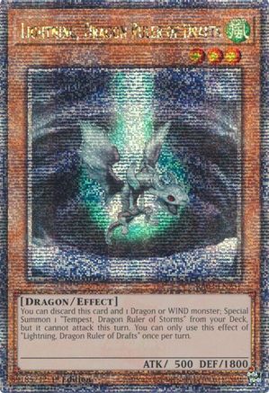 Lightning, Dragon Ruler of Drafts (Quarter Century Secret Rare) (RA03-EN257) - Quarter Century Bonanza 1st Edition - Premium Yugioh Single from Konami - Just $23.22! Shop now at Game Crave Tournament Store