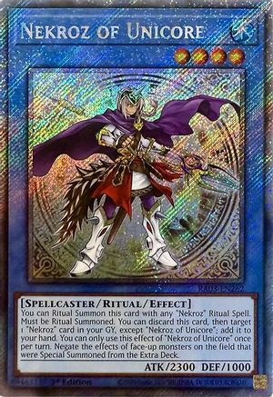 Nekroz of Unicore (Platinum Secret Rare) (RA03-EN262) - Quarter Century Bonanza 1st Edition - Premium Yugioh Single from Konami - Just $0.36! Shop now at Game Crave Tournament Store