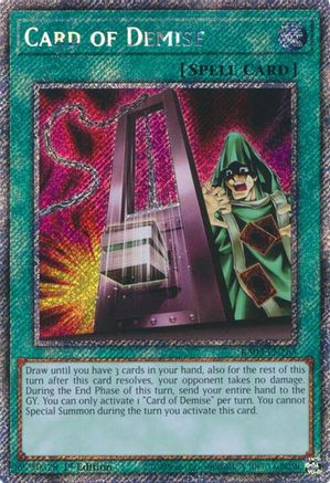 Card of Demise (Platinum Secret Rare) (RA03-EN265) - Quarter Century Bonanza 1st Edition - Premium Yugioh Single from Konami - Just $1.54! Shop now at Game Crave Tournament Store