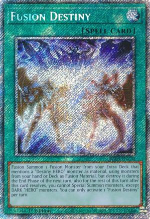 Fusion Destiny (Platinum Secret Rare) (RA03-EN270) - Quarter Century Bonanza 1st Edition - Premium Yugioh Single from Konami - Just $0.92! Shop now at Game Crave Tournament Store