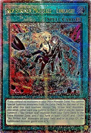 Sky Striker Mobilize - Linkage! (Quarter Century Secret Rare) (RA03-EN274) - Quarter Century Bonanza 1st Edition - Premium Yugioh Single from Konami - Just $81.29! Shop now at Game Crave Tournament Store