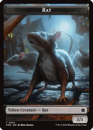 Rat // Zombie Double-Sided Token (-14 // 15) - Foundations Foil - Premium MTG Single from Wizards of the Coast - Just $0.12! Shop now at Game Crave Tournament Store