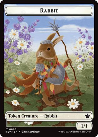 Rabbit // Soldier Double-Sided Token (-5 // 6) - Foundations Foil - Premium MTG Single from Wizards of the Coast - Just $0.17! Shop now at Game Crave Tournament Store