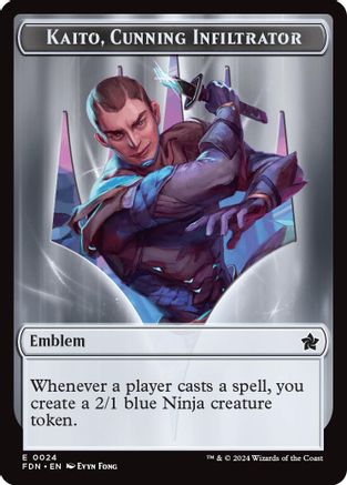 Emblem - Kaito, Cunning Infiltrator // Ninja Doubled-Sided Token (-24 // 12) - Foundations Foil - Premium MTG Single from Wizards of the Coast - Just $0.75! Shop now at Game Crave Tournament Store