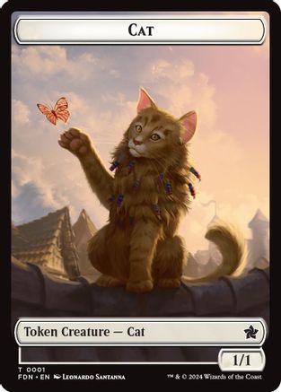 Cat (0001) // Cat (0002) Doubled-Sided Token (-1 // 2) - Foundations Foil - Premium MTG Single from Wizards of the Coast - Just $0.44! Shop now at Game Crave Tournament Store