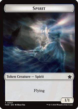 Spirit // Cat (0001) Doubled-Sided Token (-1 // 7) - Foundations Foil - Premium MTG Single from Wizards of the Coast - Just $0.12! Shop now at Game Crave Tournament Store