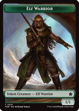 Elf Warrior // Raccoon Doubled-Sided Token (-19 // 20) - Foundations Foil - Premium MTG Single from Wizards of the Coast - Just $0.17! Shop now at Game Crave Tournament Store