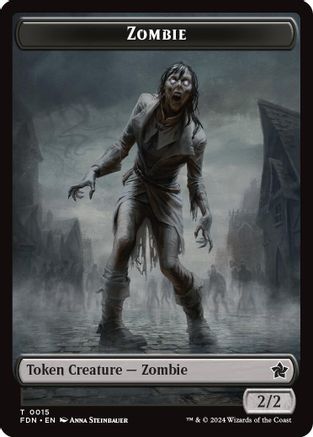 Zombie // Goblin Doubled-Sided Token (-15 // 21) - Foundations Foil - Premium MTG Single from Wizards of the Coast - Just $0.06! Shop now at Game Crave Tournament Store