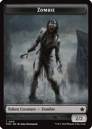 Zombie // Goblin Doubled-Sided Token (-15 // 21) - Foundations Foil - Premium MTG Single from Wizards of the Coast - Just $0.10! Shop now at Game Crave Tournament Store