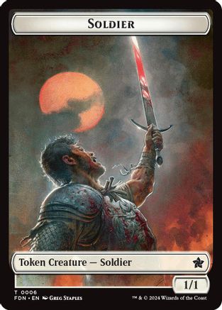 Soldier // Faerie Double-Sided Token (-6 // 9) - Foundations - Premium MTG Single from Wizards of the Coast - Just $0.08! Shop now at Game Crave Tournament Store