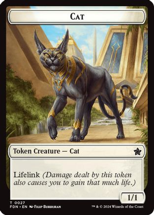 Cat (0027) // Phyrexian Goblin Double-Sided Token (-27 // 31) - Foundations - Premium MTG Single from Wizards of the Coast - Just $0.14! Shop now at Game Crave Tournament Store