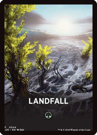 Landfall Theme Card (-044) - Foundations Jumpstart - Premium MTG Single from Wizards of the Coast - Just $0.11! Shop now at Game Crave Tournament Store