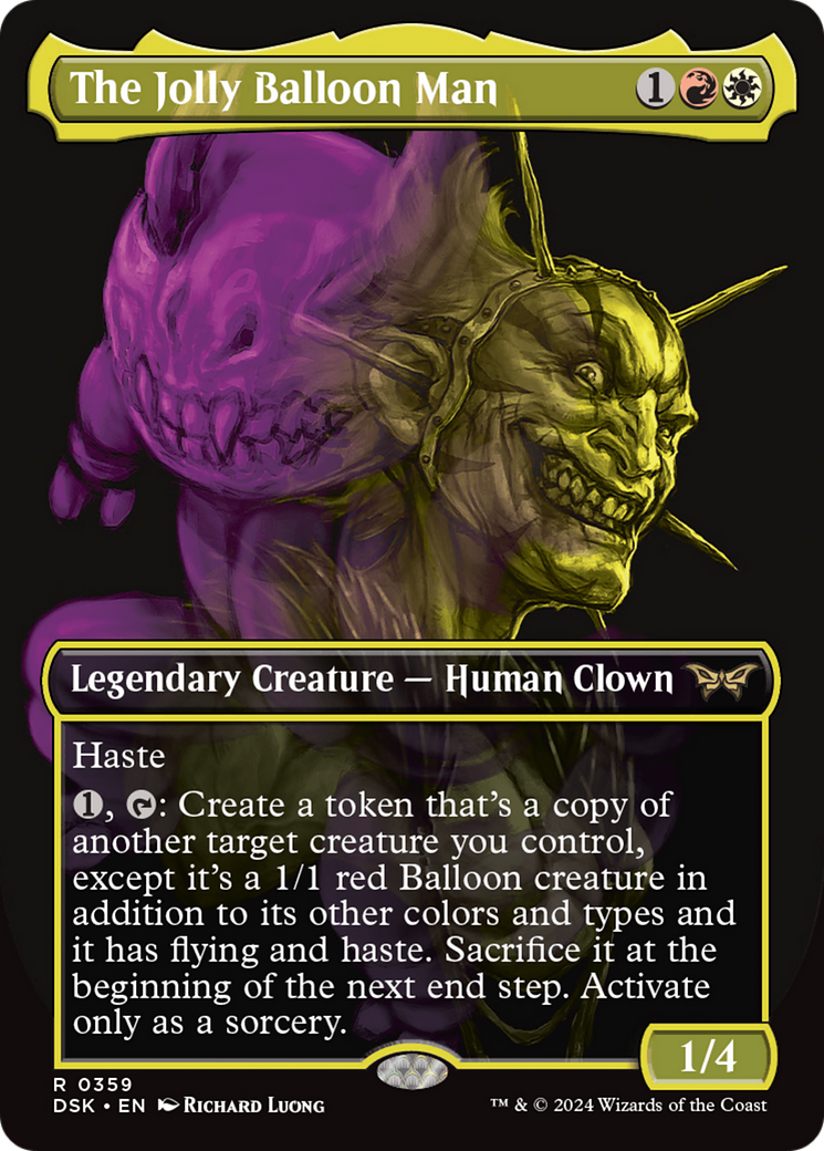 The Jolly Balloon Man (DSK-359) - Duskmourn: House of Horror (Borderless) Foil - Premium MTG Single from Wizards of the Coast - Just $1.51! Shop now at Game Crave Tournament Store