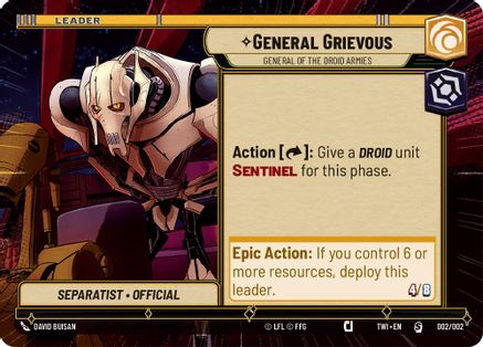 General Grievous - General of the Droid Armies (Hyperspace) (002/002) - Prerelease Promos - Premium Star Wars: Unlimited Single from Prerelease Promos - Just $0.13! Shop now at Game Crave Tournament Store
